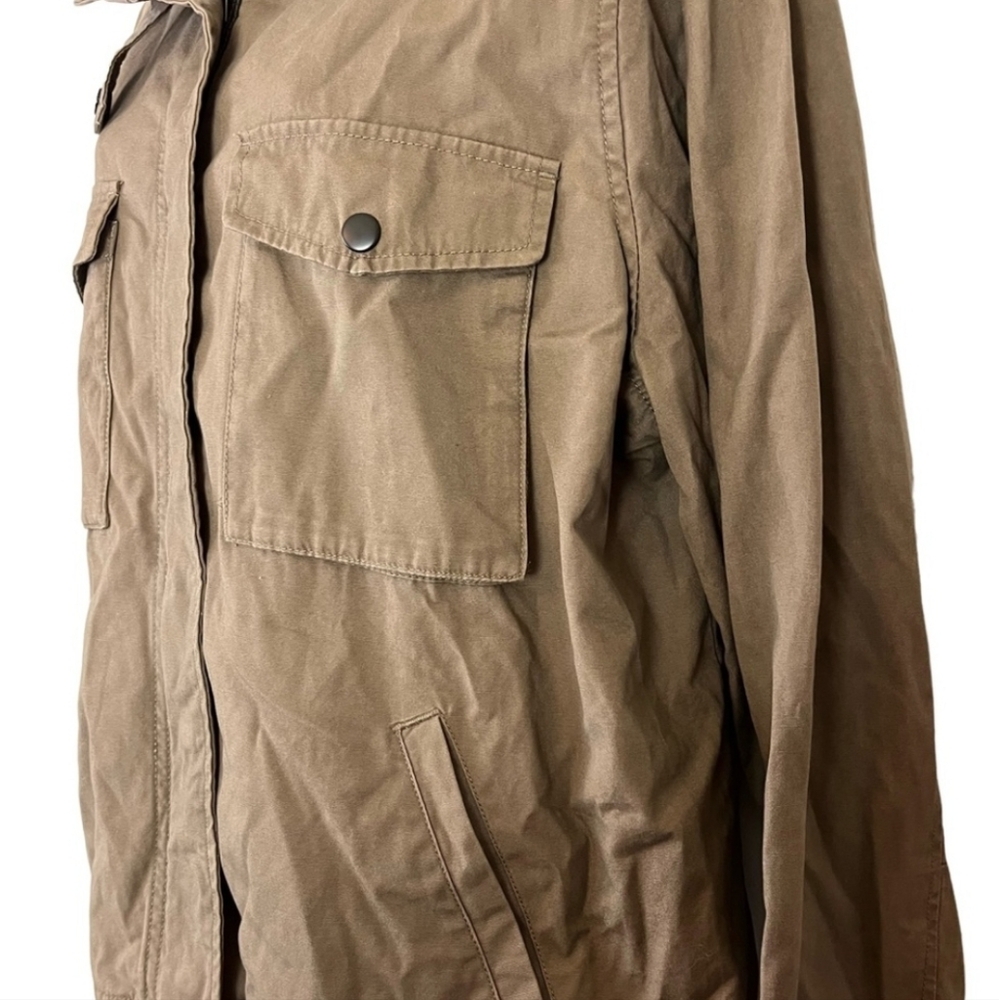 Torrid Brown Utility Cotton Full Zip Lightweight … - image 4